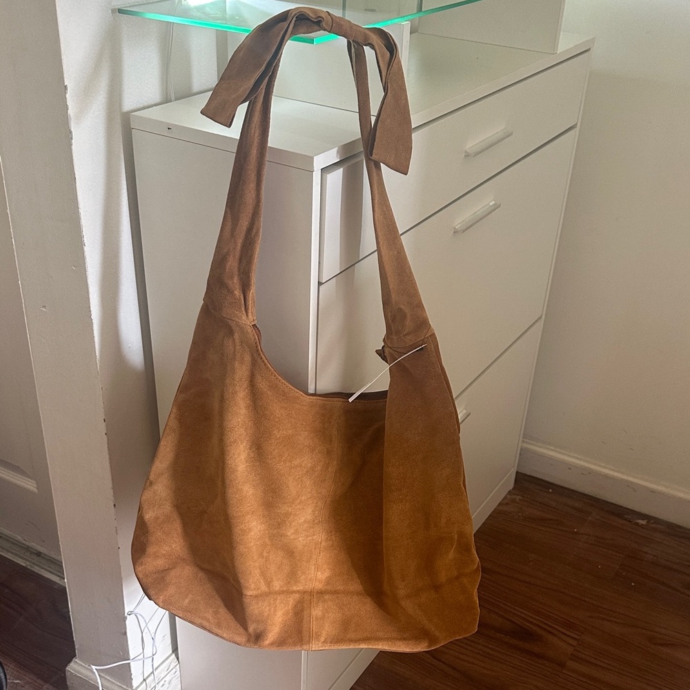 Brown Urban Outfitters Suede Shoulder Bag